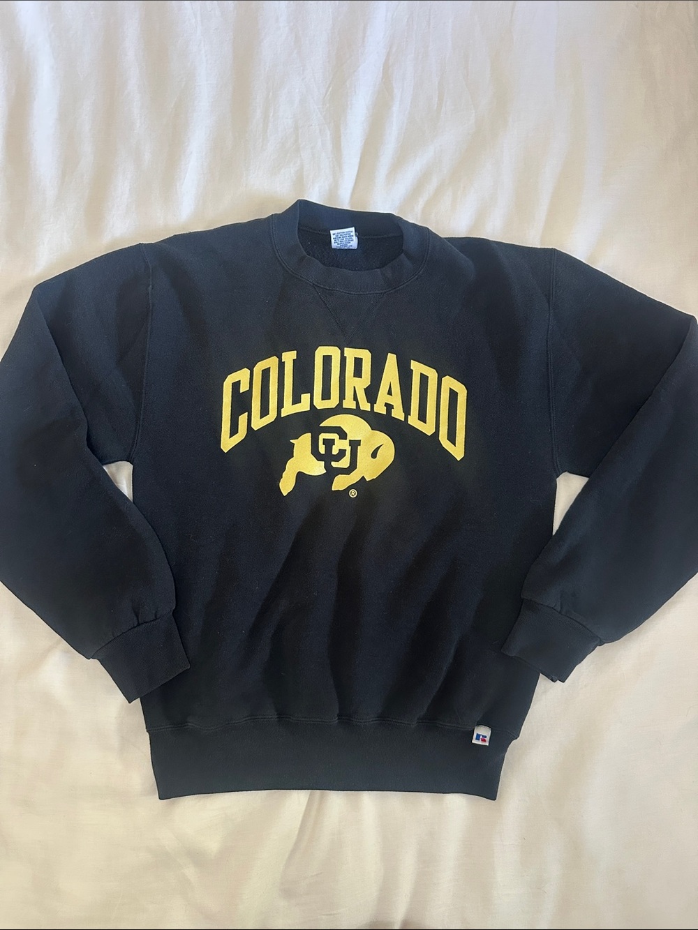Vintage black Russell Athletic Colorado Buffaloes crewneck sweatshirt, size S
